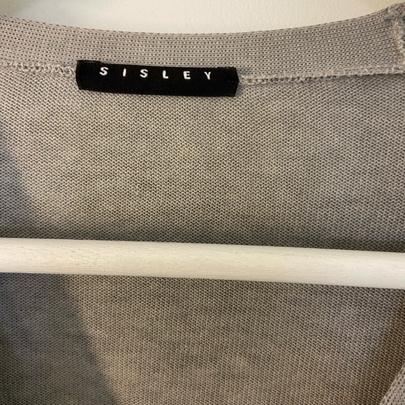 Grey cotton cardigan SISLEY - Picture 4 of 4